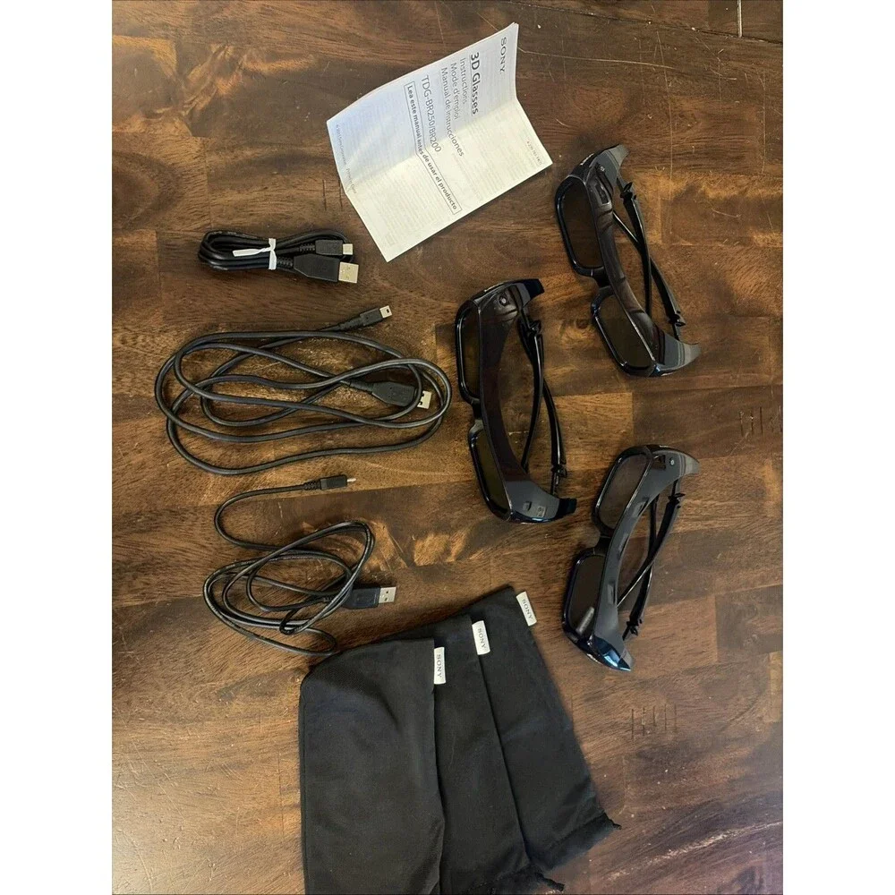 Sony 3D Active Glasses Rechargeable Battery TDG-BR250/BR200 Set Of THREE